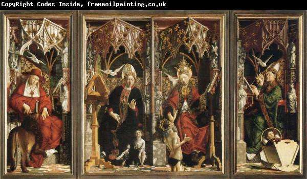 michael pacher altarpiece of the church fathers